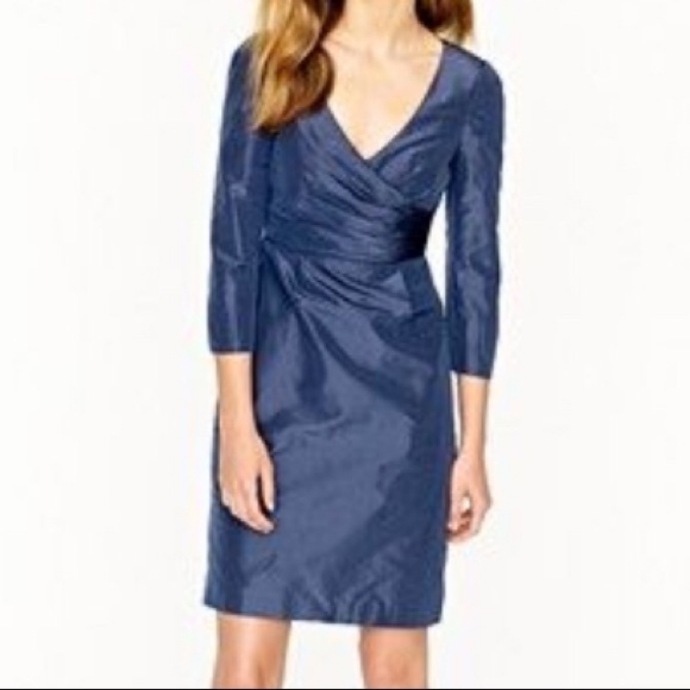J. Crew Lilabeth Silk Taffeta Forml Dress In Black